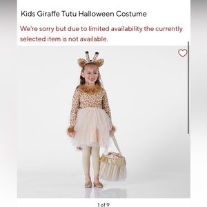 Pottery Barn Kids Giraffe Tutu Halloween Costume